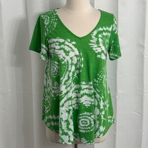 ND New Directions Weekend Short Sleeve Pull-over Tie-Dye Top